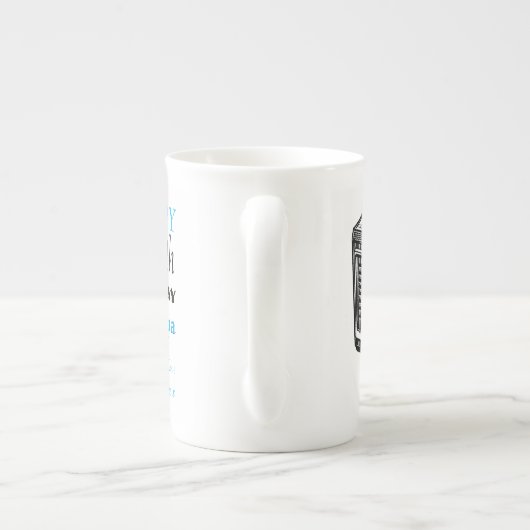 ヴィンテージラジパーソナライズされたオ90誕生日マグカップ ボーンチャイナマグカップ (裏面)