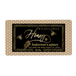 ヴィンテージラスティッククラフト金ゴールドミツバチ蜂蜜の瓶ラベル ラベル