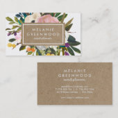 ヴィンテージラスティックフローラル 名刺 (正面/裏面)