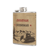 ヴィンテージラストロデオ素朴カウボーイバチュラーパーティ フラスク (左)