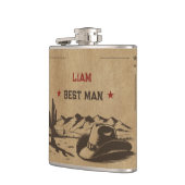 ヴィンテージラストロデオ素朴カウボーイバチュラーパーティ フラスク (左)