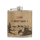 ヴィンテージラストロデオ素朴カウボーイバチュラーパーティ フラスク (正面)