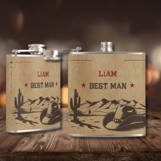 ヴィンテージラストロデオ素朴カウボーイバチュラーパーティ フラスク