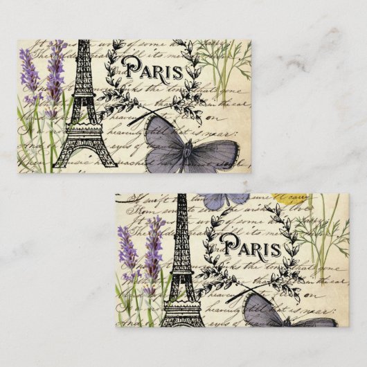 ヴィンテージラスフランスのティックエッフェルタワーパーティー ノートカード (正面/裏面)