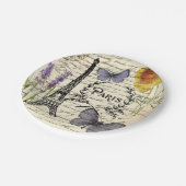 ヴィンテージラスフランスのティックエッフェルタワーパーティー ペーパープレート (アングル)