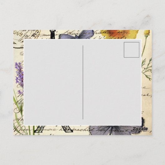 ヴィンテージラスフランスのティックエッフェルタワーパーティー ポストカード (裏面)