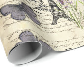 ヴィンテージラスフランスのティックエッフェルタワーパーティー ラッピングペーパー (ロールコーナー)