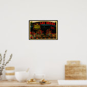 ヴィンテージラスベガスカジノストリップポスター13x19 ポスター (キッチン)