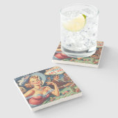 ヴィンテージラスベガスカジノピンアップ ストーンコースター (横)