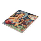 ヴィンテージラスベガスカジノピンアップ タイル (側面)