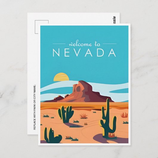 ヴィンテージラスベガスネバダウェルカム ポストカード (正面/裏面)