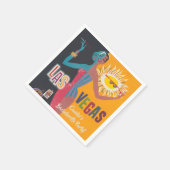 ヴィンテージラスベガスバチェロレッテ週末パーティー スタンダードカクテルナプキン (角)