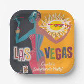 ヴィンテージラスベガスバチェロレッテ週末パーティー ペーパープレート (正面)