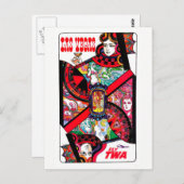 ヴィンテージラスベガス賭博クイーントラベル ポストカード (正面/裏面)