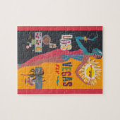 ヴィンテージラスベガス賭博旅行ポスターアート ジグソーパズル (横)