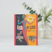 ヴィンテージラスベガス賭博旅行ポスターアート ポストカード (スタンド正面)