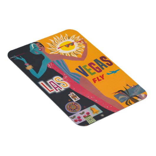ヴィンテージラスベガス賭博旅行ポスターアート マグネット (右側)