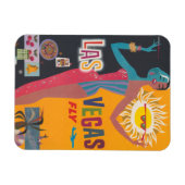 ヴィンテージラスベガス賭博旅行ポスターアート マグネット (横)