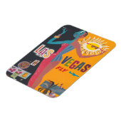 ヴィンテージラスベガス賭博旅行ポスターアート マグネット (左側)