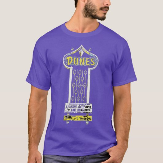 ヴィンテージラスベガス - デューンズホテルのサイン Tシャツ (正面)
