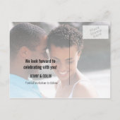 ヴィンテージラスベ結婚ガスの写真は日付を保存 案内ポストカード (裏面)