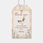 ヴィンテージラッキーアヒル誕生日ギフトラベル ギフトタグ (正面)