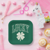 ヴィンテージラッキークローバーセントパトリックの日 ペーパープレート (パーティー)