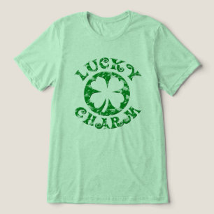 ヴィンテージラッキーチャームアイリッシュサンパトリックスデイTシャツ トライブレンドＴシャツ