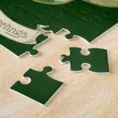 ヴィンテージラッキー金ゴールドシャームロックとアイルランドの城 ジグソーパズル (側面)