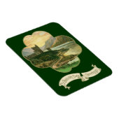 ヴィンテージラッキー金ゴールドシャームロックとアイルランドの城 マグネット (右側)