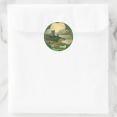 ヴィンテージラッキー金ゴールドシャームロックとアイルランドの城 ラウンドシール (バッグ)