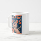 ヴィンテージラッセル・ブラザーズ・サーカスのポスター。 コーヒーマグカップ (正面左)