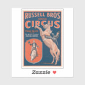 ヴィンテージラッセル・ブラザーズ・サーカスのポスター。 シール (シート)