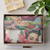 ヴィンテージラテンアメリカ系女性のピン絵を描アップ 薄葉紙 (ギフト)