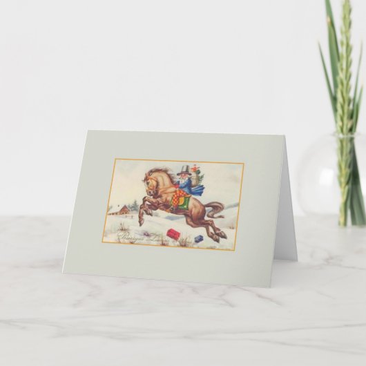 ヴィンテージラトビアのクリスマスカード シーズンカード (正面)