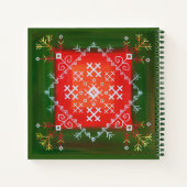 ヴィンテージラトビアのフォークアートとシンボル油絵 ノートブック (裏面)