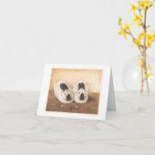 ヴィンテージラバ空白のスカード カード (黄色い花)