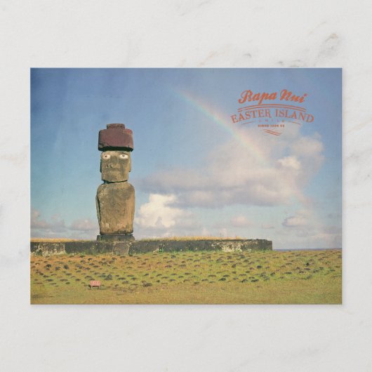 ヴィンテージラパヌイ（イースター島）チリ ポストカード (正面)