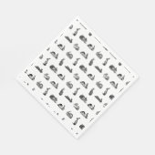 ヴィンテージラビクラシックッツカスタムバンニーBGカラー スタンダードランチョンナプキン (角)