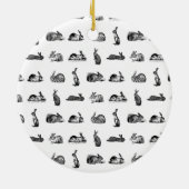 ヴィンテージラビクラシックッツカスタムバンニーBGカラー セラミックオーナメント (裏面)