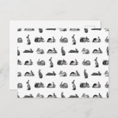 ヴィンテージラビクラシックッツカスタムバンニーBGカラー ポストカード (正面/裏面)