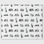 ヴィンテージラビクラシックッツカスタムバンニーBGカラー ラッピングペーパー (フラット)