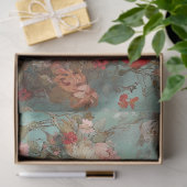 ヴィンテージラビットとフローラカゴの分離 薄葉紙 (ギフト)