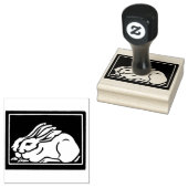 ヴィンテージラビットアートデコ ラバースタンプ (押印)