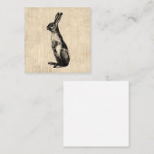 ヴィンテージラビットイラストレーションオールドバニー エンクロージャーカード (正面/裏面)