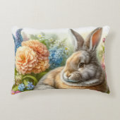 ヴィンテージラビットインフラワーガーデンフローラ アクセントクッション (正面)