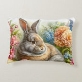 ヴィンテージラビットインフラワーガーデンフローラ アクセントクッション (裏面)