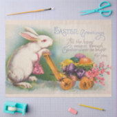 ヴィンテージラビットイースターエッグホリデー 薄葉紙 (クラフト)