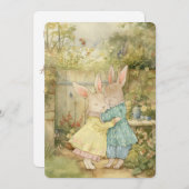 ヴィンテージラビットグリーティングカード シーズンカード (正面/裏面)