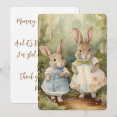 ヴィンテージラビットグリーティングカード シーズンカード (正面/裏面)